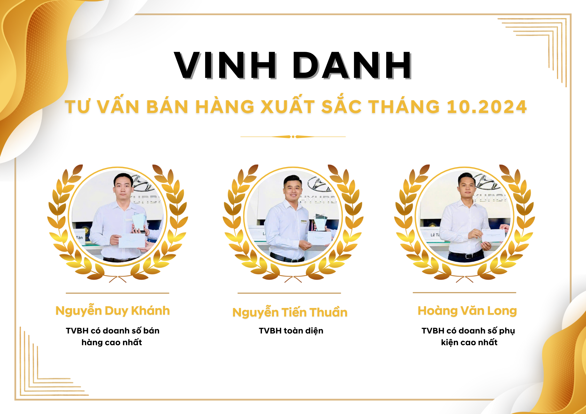 Vinh danh Tư vấn b&aacute;n h&agrave;ng xuất sắc th&aacute;ng 10.2024
